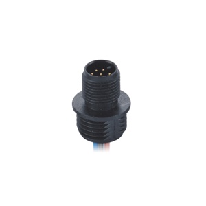 M12-8핀 패널커넥터-플라스틱/숫놈/후면체결/납땜타입/A코딩/M16X1.5탭